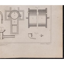 Gravure de 1878 - Fabrication de l'acide chlorhydrique - 5