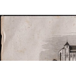 Gravure de 1839 - Église de Montmorency - 2