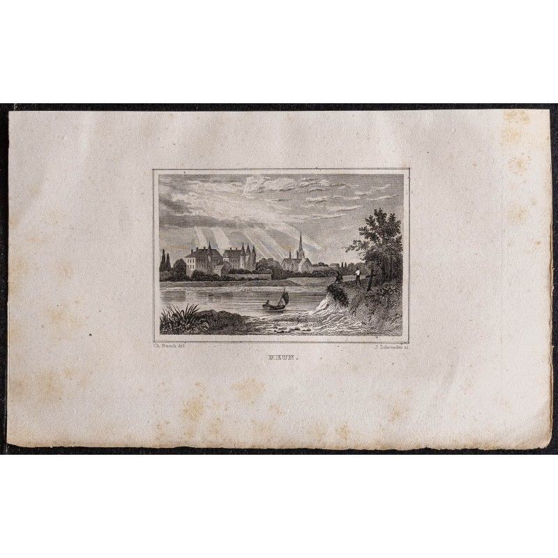 Gravure de 1839 - Meung-sur-Loire - 1