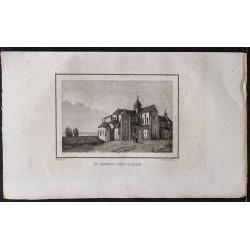 Gravure de 1839 - Abbaye de Saint-Benoît-sur-Loire - 1