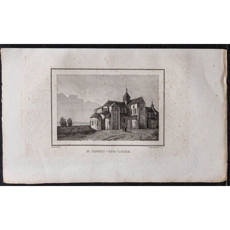 Gravure de 1839 - Abbaye de Saint-Benoît-sur-Loire - 1