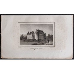Gravure de 1839 - Château de Sully - 1