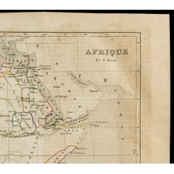 Gravure de 1843 - Carte de l'Afrique - 3