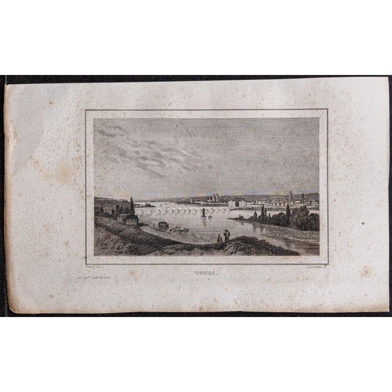 Gravure de 1839 - Ville de Tours - 1