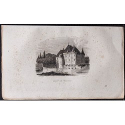 Gravure de 1839 - Château d'Azay-le-rideau - 1