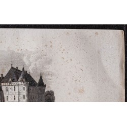 Gravure de 1839 - Château d'Azay-le-rideau - 3