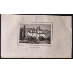 Gravure de 1839 - Château d'Ussé - 1