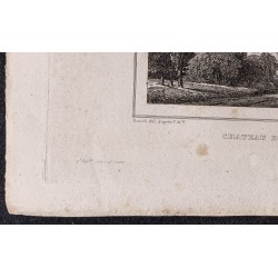 Gravure de 1839 - Château d'Ussé - 4