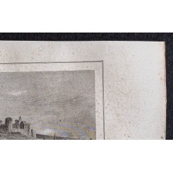 Gravure de 1839 - Ville et château de Chinon - 3
