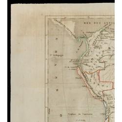 Gravure de 1843 - Carte de l'Amérique du sud - 2