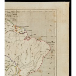 Gravure de 1843 - Carte de l'Amérique du sud - 3