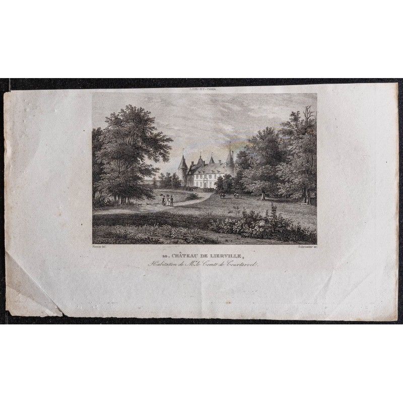 Gravure de 1839 - Château de Lierville - 1