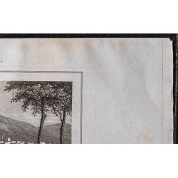 Gravure de 1839 - Ville de Privas en Ardèche - 3