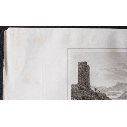 Gravure de 1839 - Tournon-sur-Rhône en Ardèche - 2