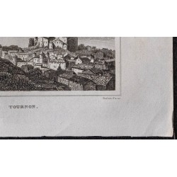 Gravure de 1839 - Tournon-sur-Rhône en Ardèche - 5