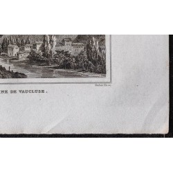 Gravure de 1839 - Fontaine-de-Vaucluse - 5