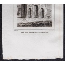 Gravure de 1839 - Arc de triomphe antique d'Orange - 3