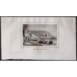 Gravure de 1839 - Port des catalans de Marseille - 1