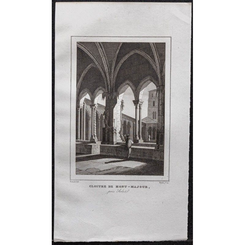 Gravure de 1839 - Abbaye de Montmajour - 1