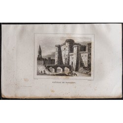 Gravure de 1839 - Château de Tarascon - 1