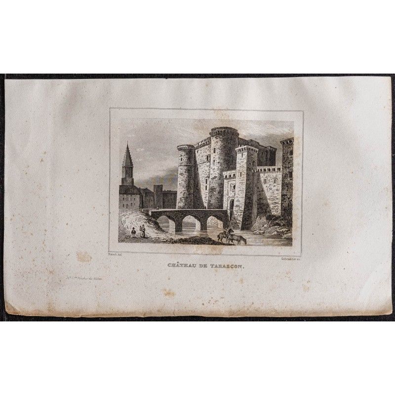 Gravure de 1839 - Château de Tarascon - 1