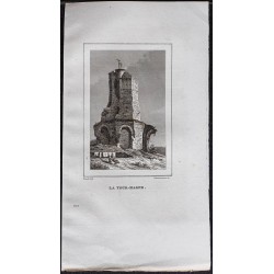 Gravure de 1839 - Tour Magne à Nîmes - 1