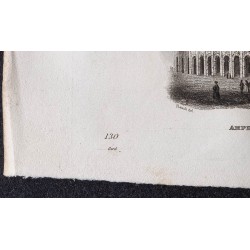 Gravure de 1839 - Arènes de Nîmes (Amphithéâtre) - 4