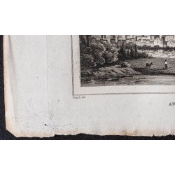 Gravure de 1839 - Anduze dans le Gard - 4