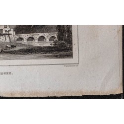 Gravure de 1839 - Anduze dans le Gard - 5