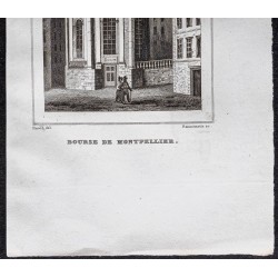 Gravure de 1839 - Bourse de Montpellier - 3