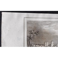 Gravure de 1839 - Vue générale de la ville de Montpellier - 2