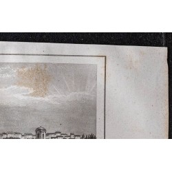 Gravure de 1839 - Vue générale de la ville de Montpellier - 3