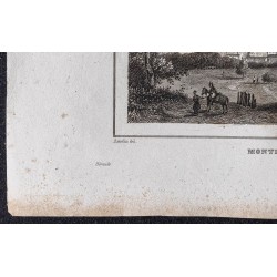 Gravure de 1839 - Vue générale de la ville de Montpellier - 4