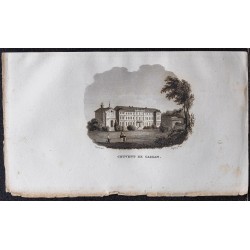 Gravure de 1839 - Château Abbaye de Cassan - 1