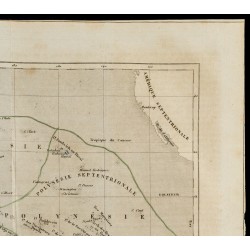 Gravure de 1843 - Carte de l'Océanie - 3