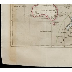Gravure de 1843 - Carte de l'Océanie - 4