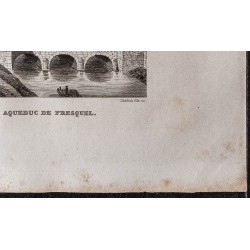 Gravure de 1839 - Pont-canal du Fresquel - 5