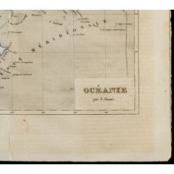 Gravure de 1843 - Carte de l'Océanie - 5