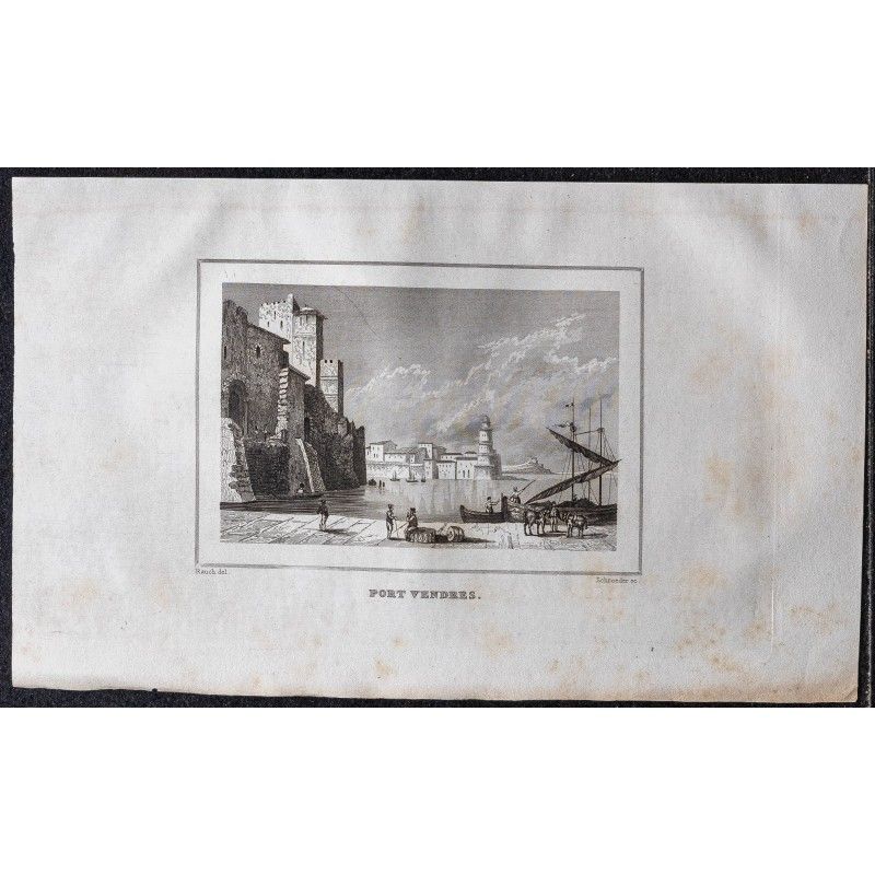 Gravure de 1839 - Port-Vendres - 1