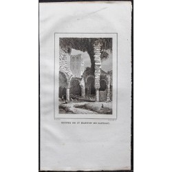 Gravure de 1839 - Abbaye Saint-Martin-du-Canigou - 1