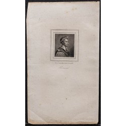 Gravure de 1839 - Portrait de Pierre de Ronsard - 1