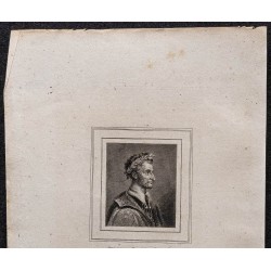 Gravure de 1839 - Portrait de Pierre de Ronsard - 2