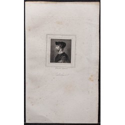 Gravure de 1839 - Portrait de François Rabelais - 1