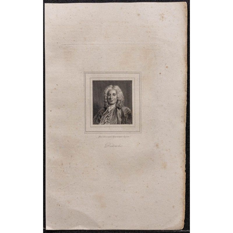 Gravure de 1839 - Portrait de Destouches - 1