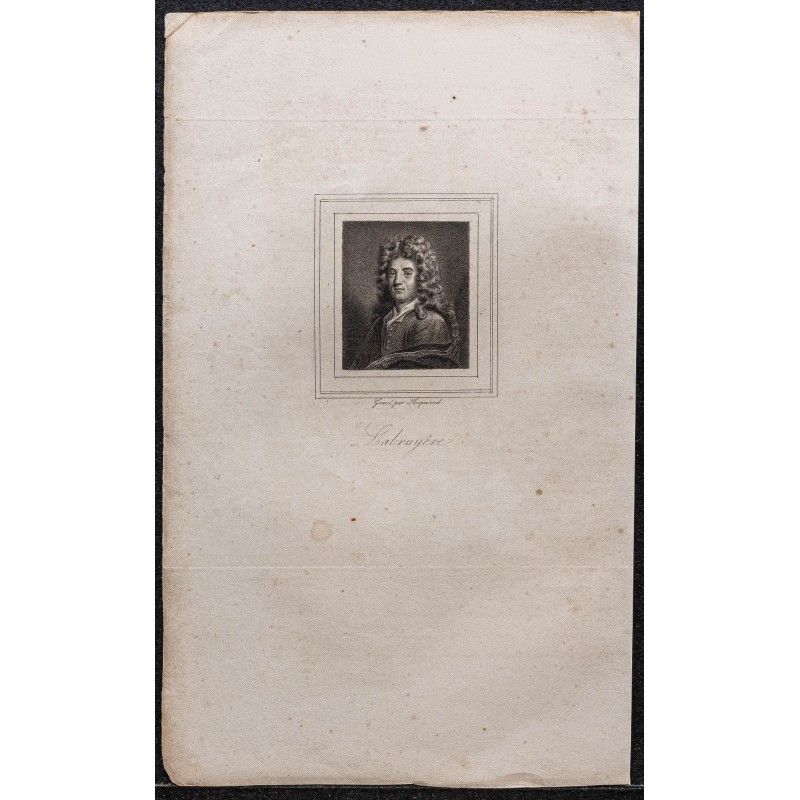 Gravure de 1839 - Portrait de Jean de La Bruyère - 1