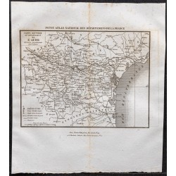 Gravure de 1839 - Carte de l'Aude - 1