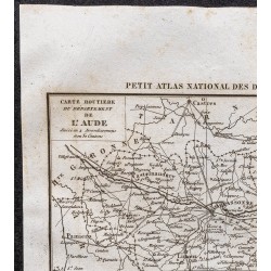 Gravure de 1839 - Carte de l'Aude - 2