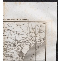 Gravure de 1839 - Carte de l'Aude - 3