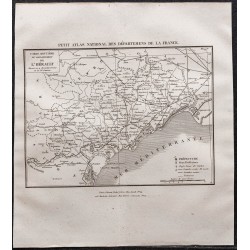 Gravure de 1839 - Carte de l'Hérault - 1