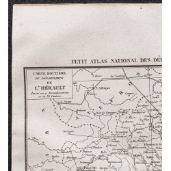 Gravure de 1839 - Carte de l'Hérault - 2